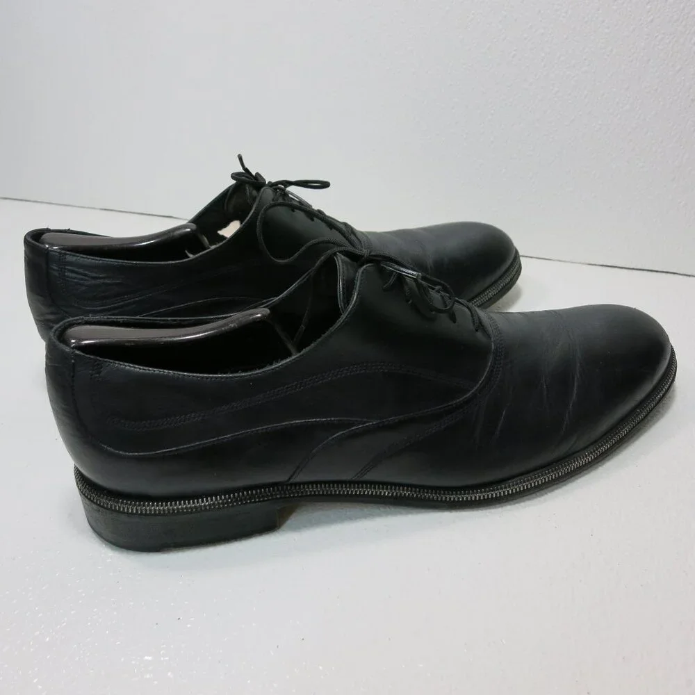 Emporio Armani Leather Dress Oxfords Derby Footwear Men's Shoes Italy Sz 46